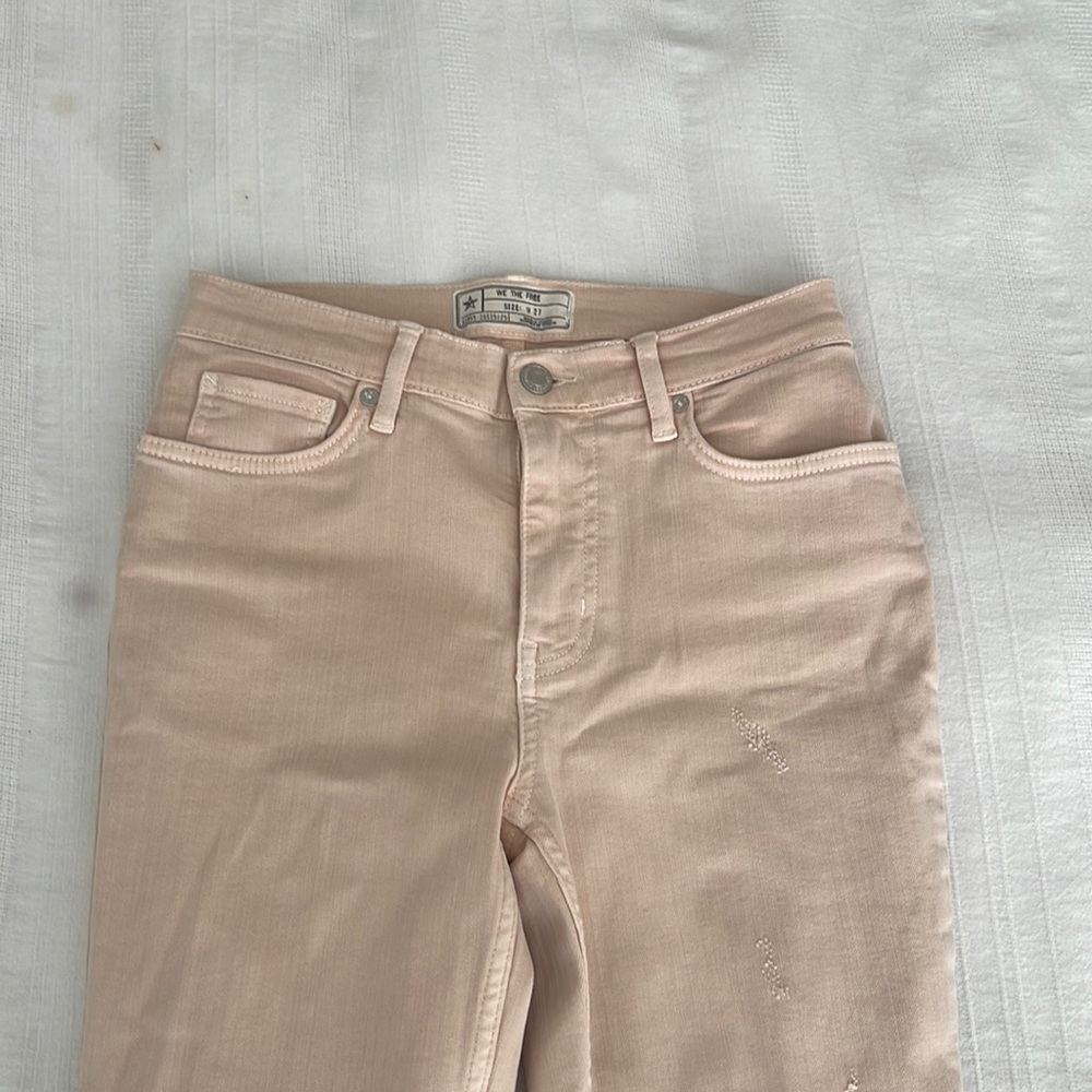 free people pink womens jeans size 27